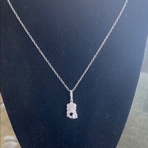 Elegant 925 Silver bear Pendant/ necklace